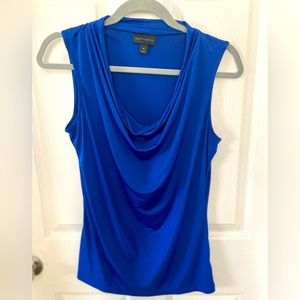 Cobalt Blue silky cowl neck camisole